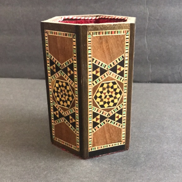 Vintage Damascus Syrian Marquetry Mosaic - Picture 2 of 5